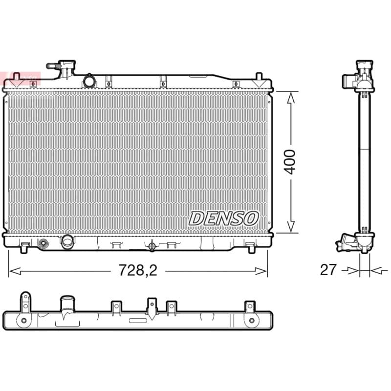 DENSO radiatorius, variklio aušinimas DRM40050
