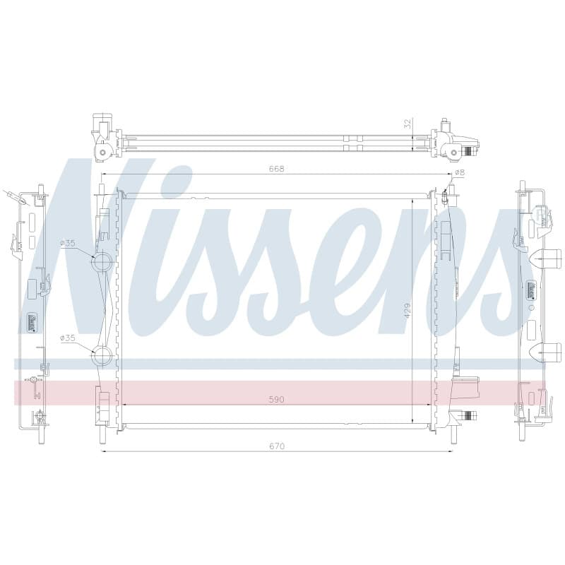 NISSENS radiatorius, variklio aušinimas 67360