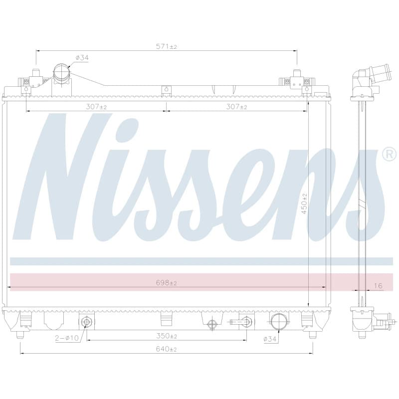 NISSENS radiatorius, variklio aušinimas 64253