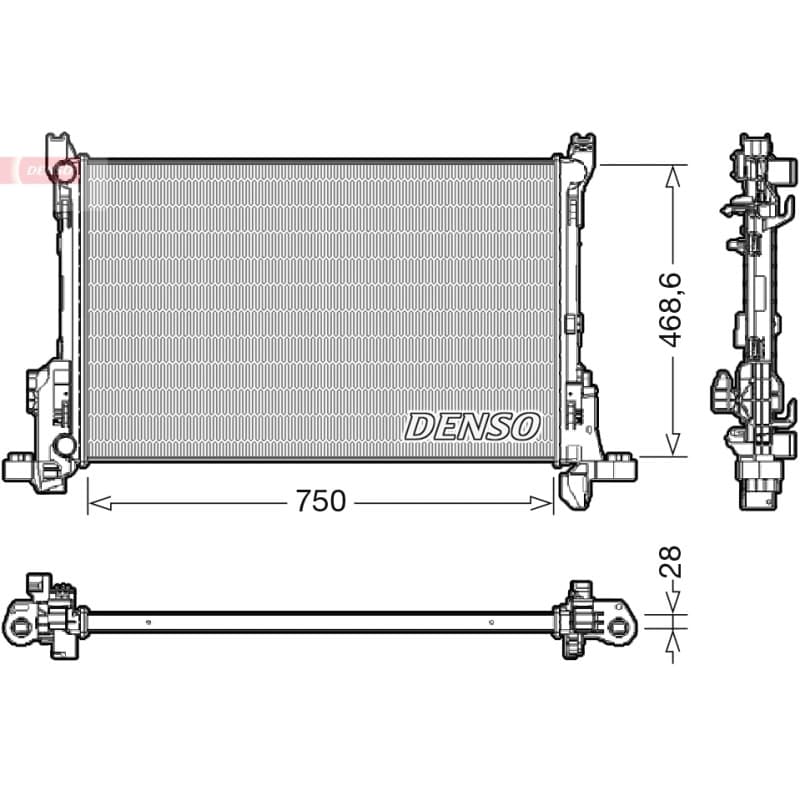 DENSO radiatorius, variklio aušinimas DRM09175