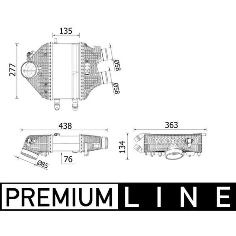 MAHLE CI 618 000P tarpinis suslėgto oro aušintuvas, kompresorius
