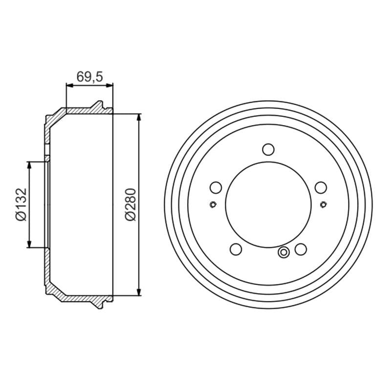 BOSCH 0 986 477 169 stabdžių būgnas