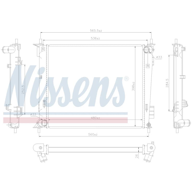 NISSENS radiatorius, variklio aušinimas 66791
