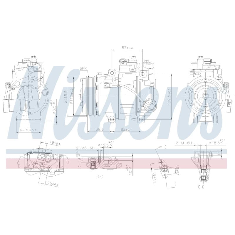 NISSENS kompresorius, oro kondicionierius 890133