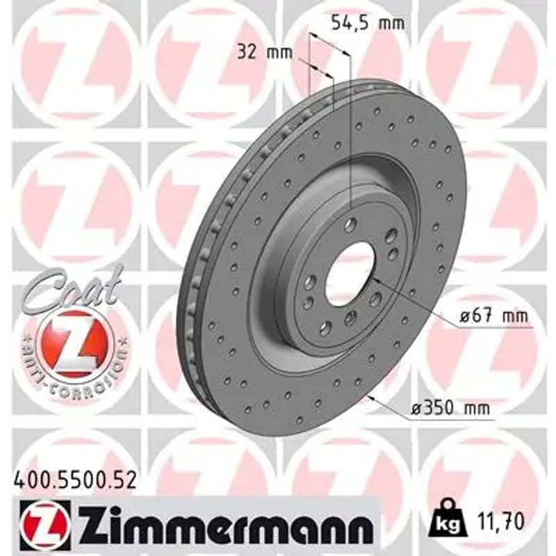 ZIMMERMANN stabdžių diskas 400.5500.52