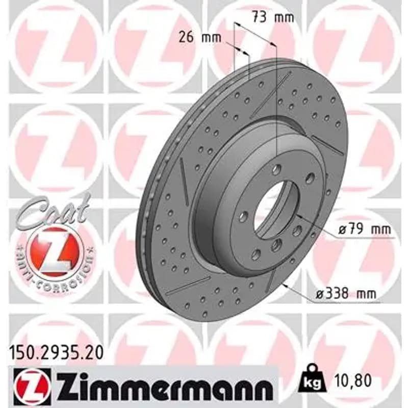 ZIMMERMANN stabdžių diskas 150.2935.20