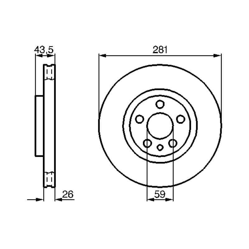 BOSCH 0 986 478 812 stabdžių diskas
