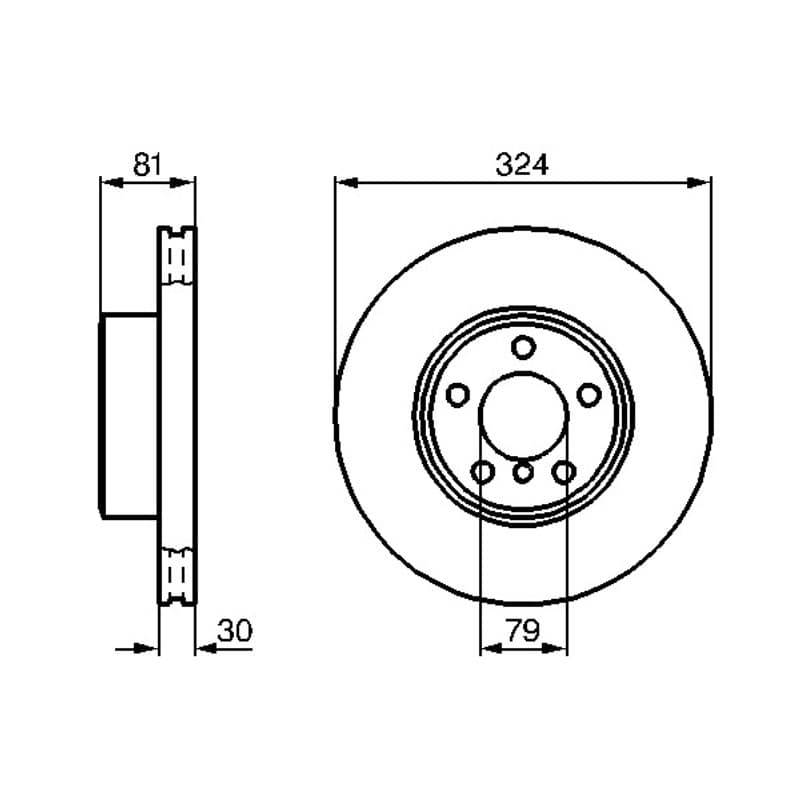 BOSCH 0 986 479 002 stabdžių diskas