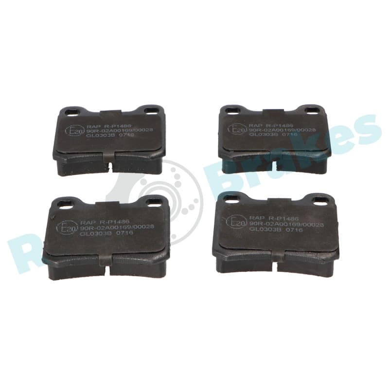 RAPBRAKES stabdžių trinkelių rinkinys, diskinis stabdys R-P1486