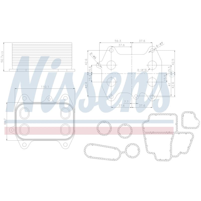 NISSENS alyvos aušintuvas, variklio alyva 90681
