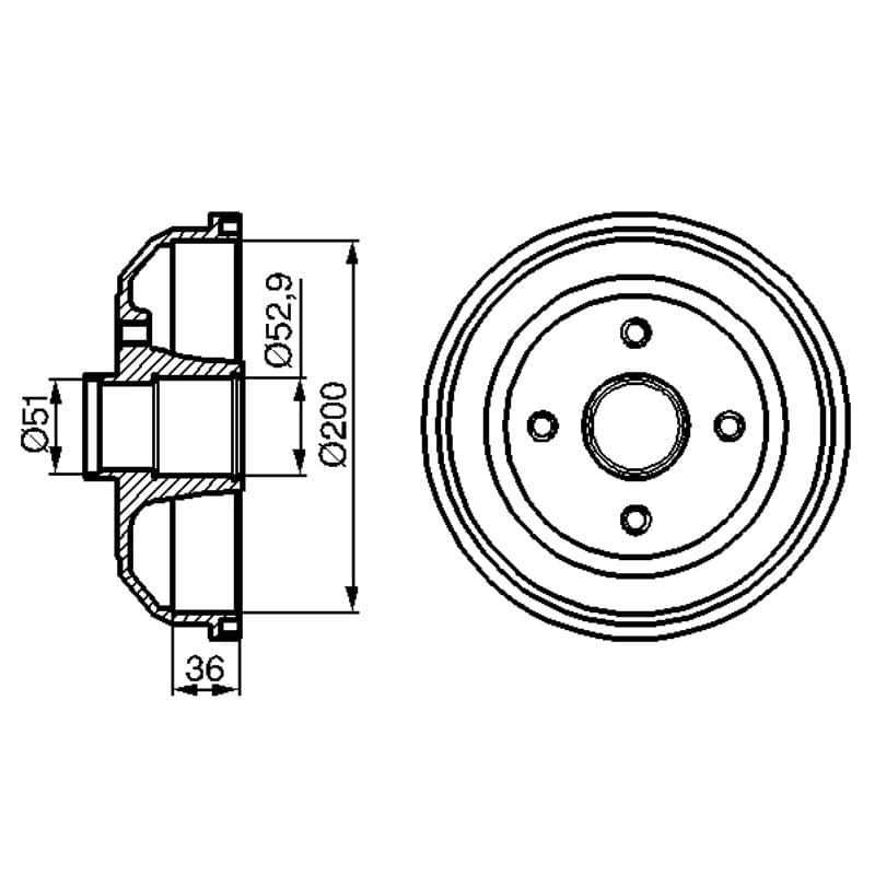 BOSCH 0 986 477 134 stabdžių būgnas