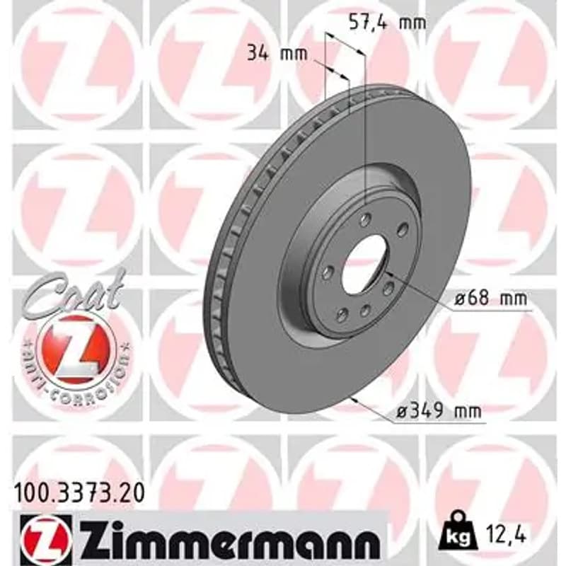 ZIMMERMANN stabdžių diskas 100.3373.20