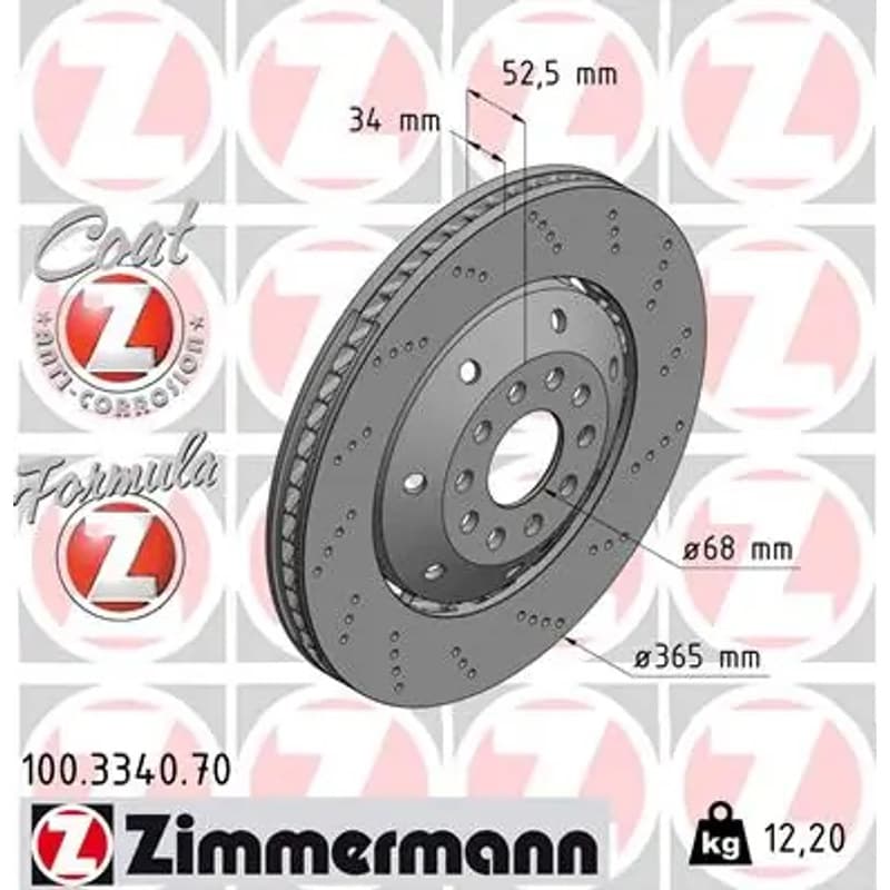 ZIMMERMANN stabdžių diskas 100.3340.70