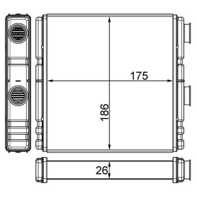 MAHLE AH 262 000S šilumokaitis, salono šildymas