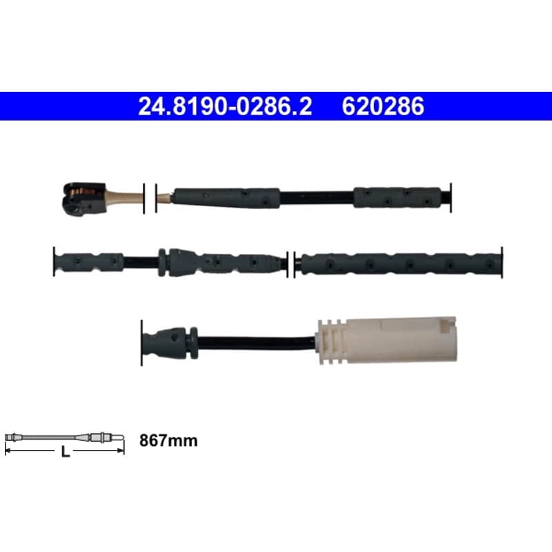 ATE įspėjimo kontaktas, stabdžių trinkelių susidėvėjimas 24.8190-0286.2
