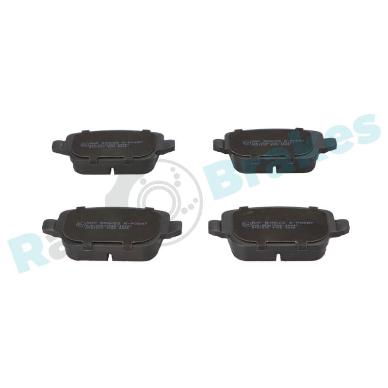 RAPBRAKES stabdžių trinkelių rinkinys, diskinis stabdys R-P0587