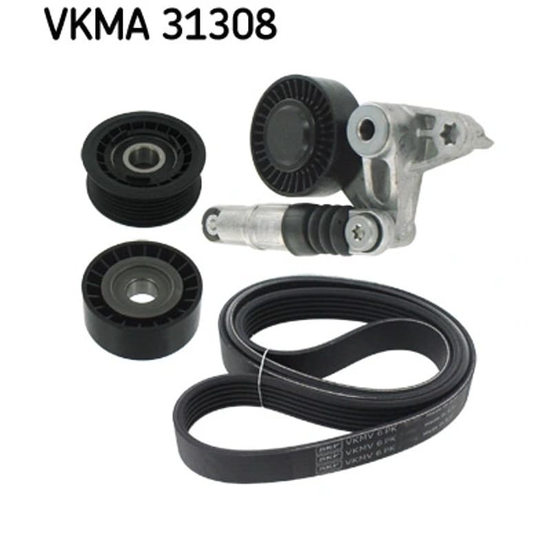 SKF VKMA 31308 V formos rumbuotas diržas, komplektas