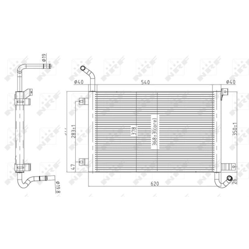 NRF 50145 radiatorius, variklio aušinimas