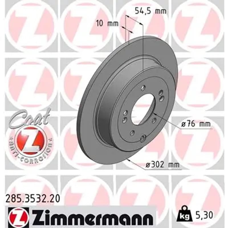 ZIMMERMANN stabdžių diskas 285.3532.20