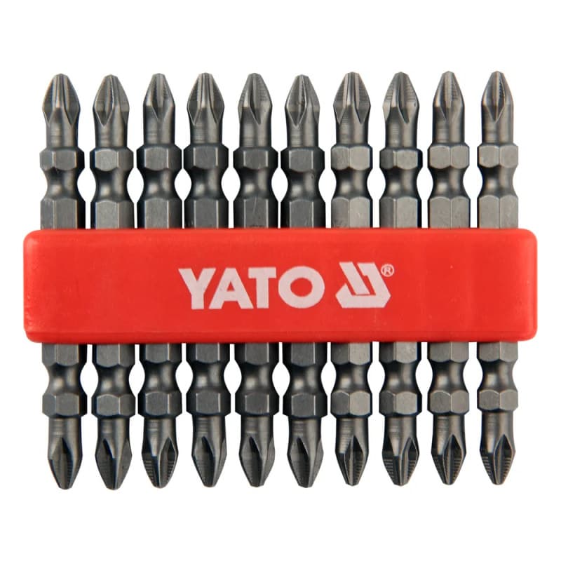 YATO Dvipusių atsuktuvo antgalių rinkinys, 10 vnt. PH2X65 mm YT-0481