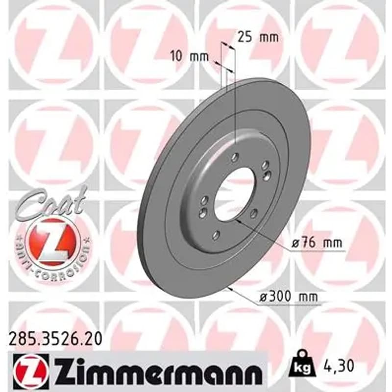 ZIMMERMANN stabdžių diskas 285.3526.20