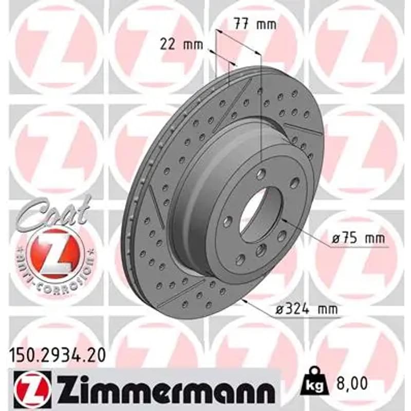 ZIMMERMANN stabdžių diskas 150.2934.20