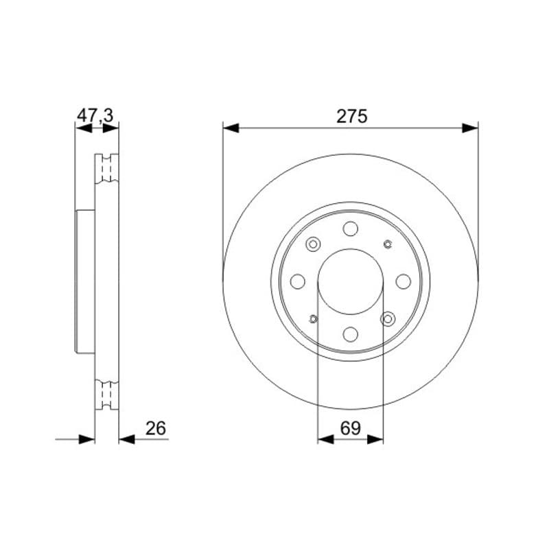 BOSCH 0 986 479 369 stabdžių diskas