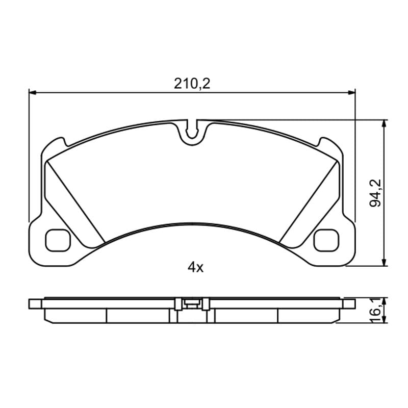 BOSCH 0 986 494 757 stabdžių trinkelių rinkinys, diskinis stabdys