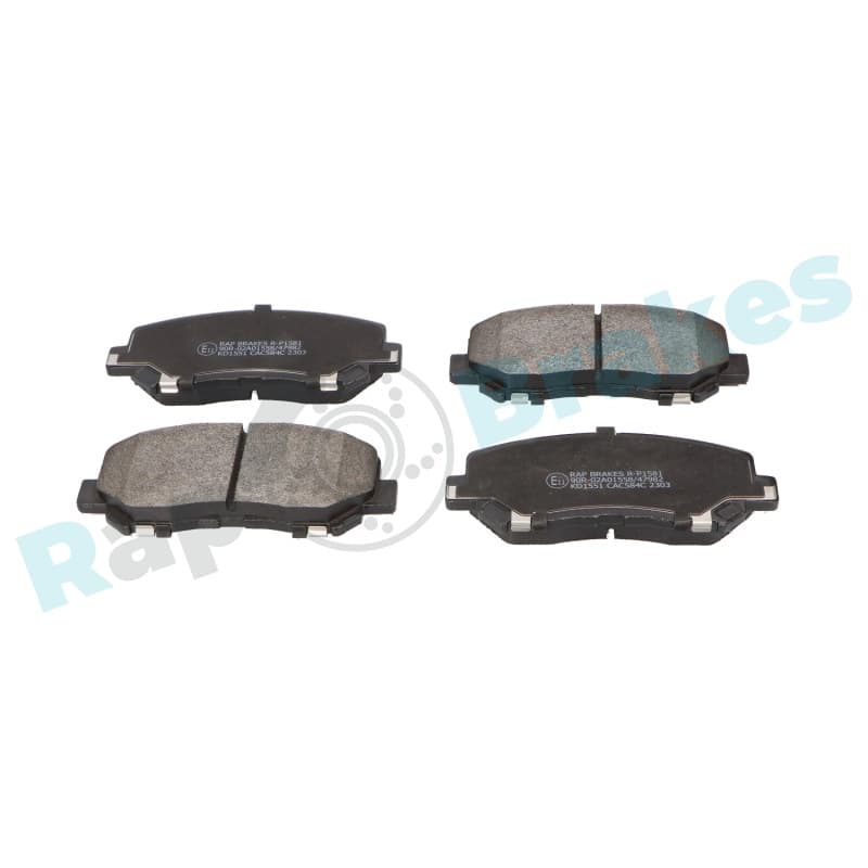RAPBRAKES stabdžių trinkelių rinkinys, diskinis stabdys R-P1581