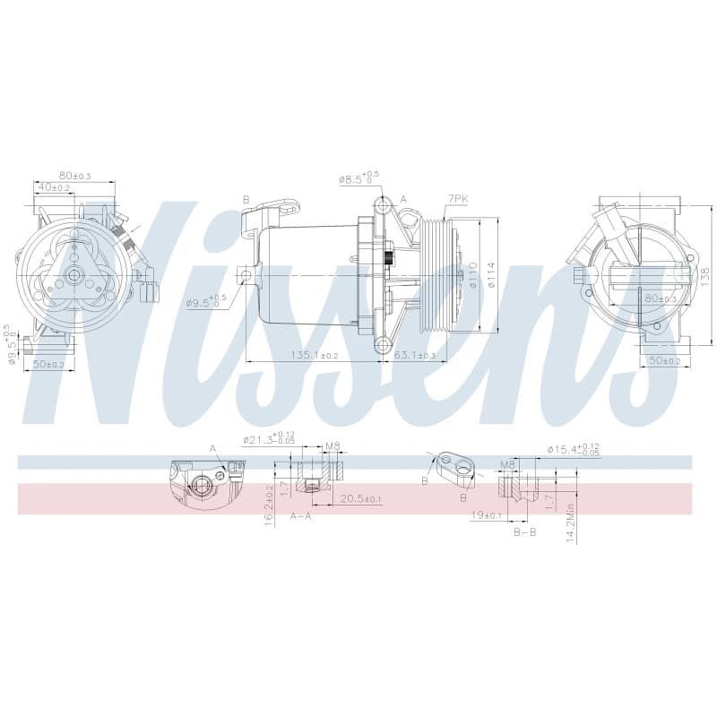 NISSENS kompresorius, oro kondicionierius 890172