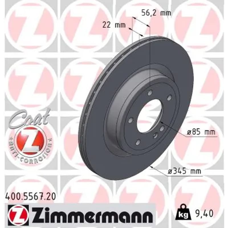 ZIMMERMANN stabdžių diskas 400.5567.20