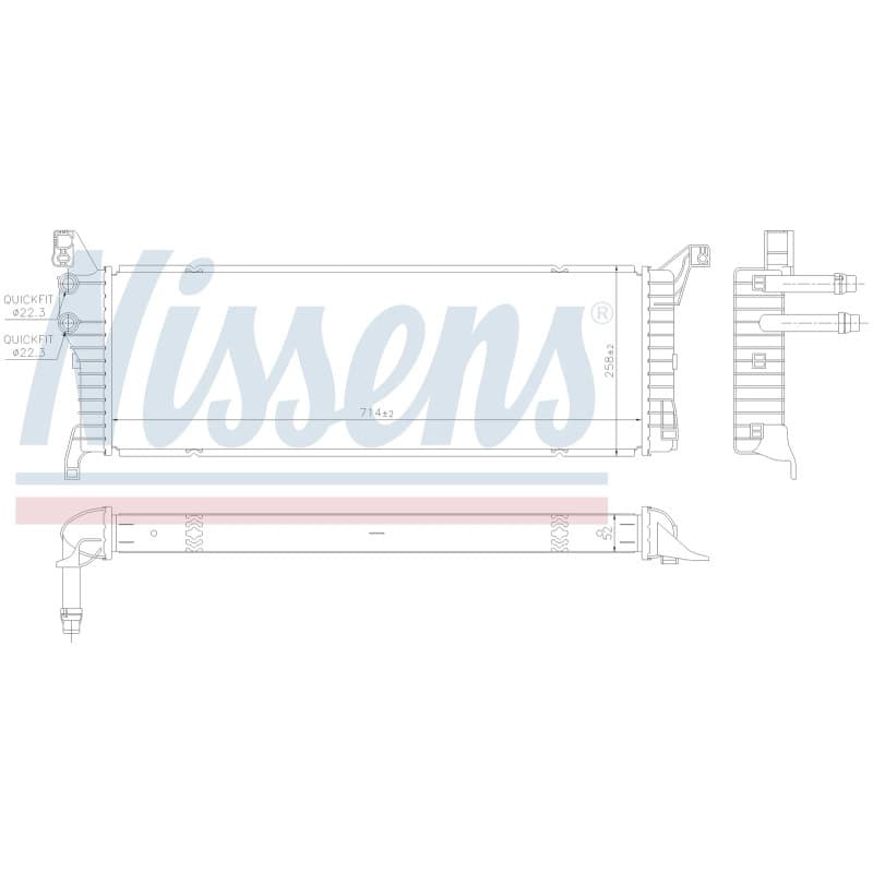 NISSENS radiatorius, variklio aušinimas 606087