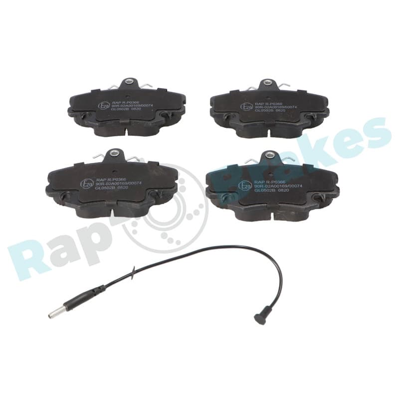 RAPBRAKES stabdžių trinkelių rinkinys, diskinis stabdys R-P0366