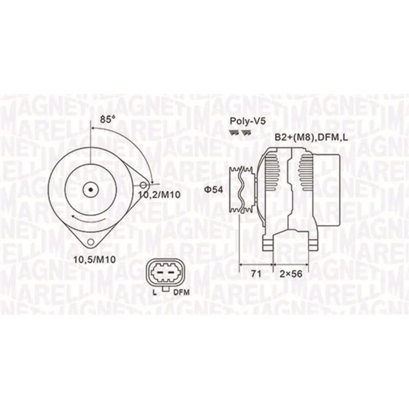 MAGNETIMARELLI kintamosios srovės generatorius 063731960010
