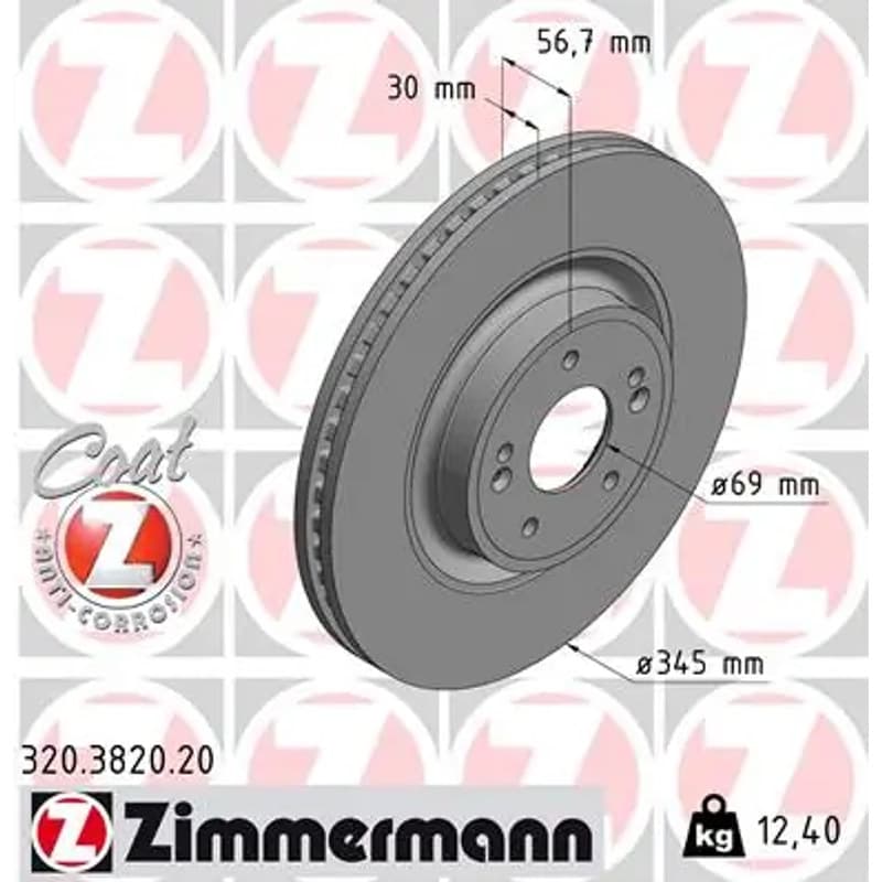 ZIMMERMANN stabdžių diskas 320.3820.20