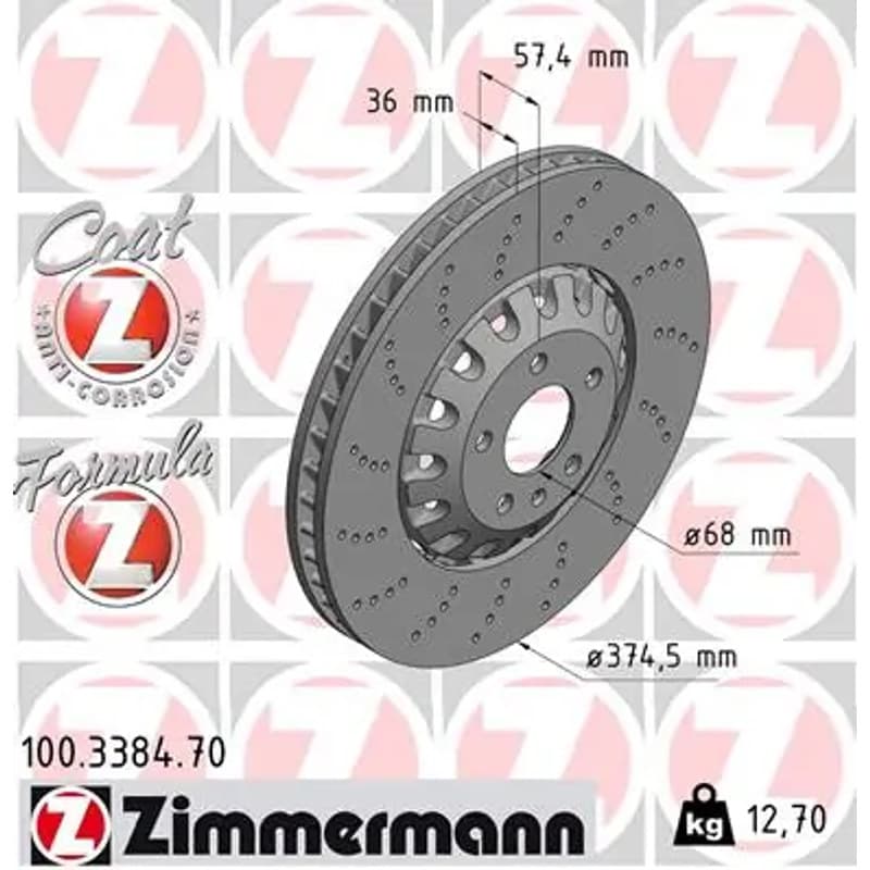 ZIMMERMANN stabdžių diskas 100.3384.70