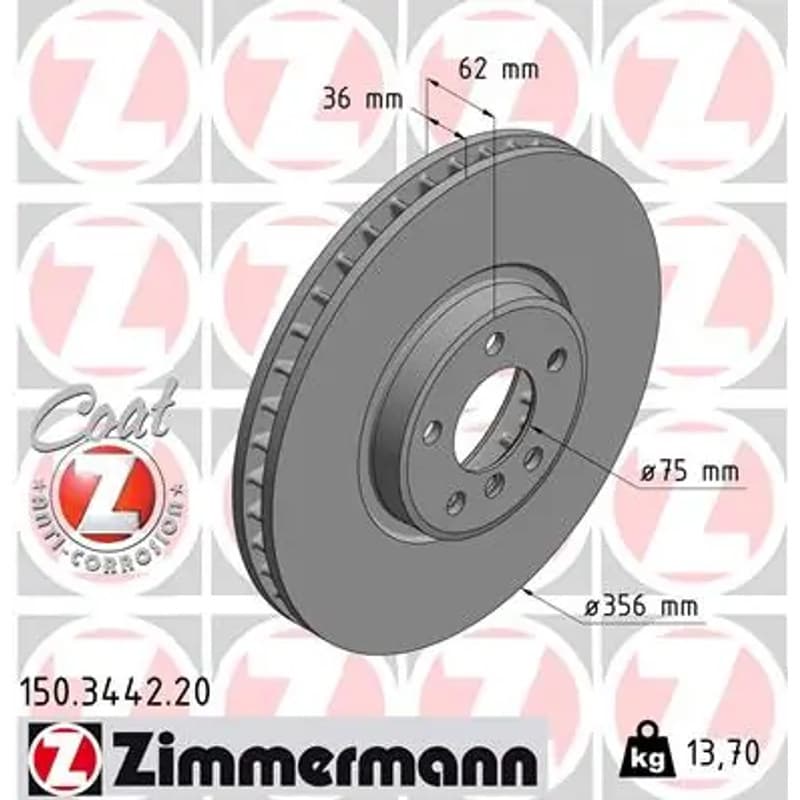 ZIMMERMANN stabdžių diskas 150.3442.20