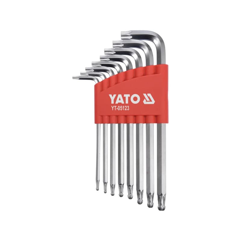 YATO TORX rutulinio galo raktų rinkinys T9-T40, 8 vnt. YT-05123