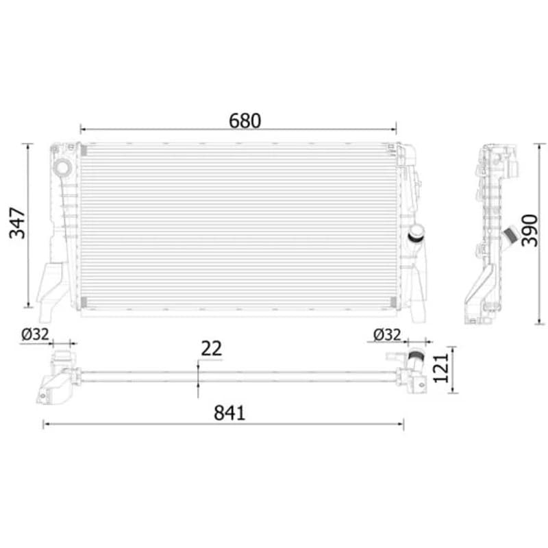 MAHLE CR 2318 000P radiatorius, variklio aušinimas