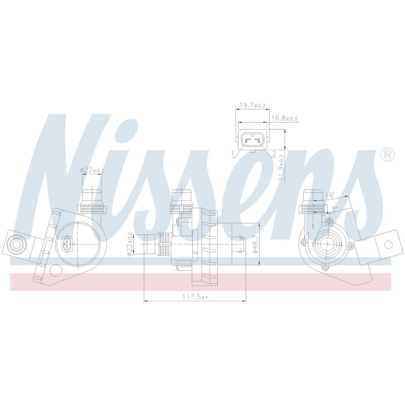 NISSENS Vandens siurblys, variklio aušinimas 831115