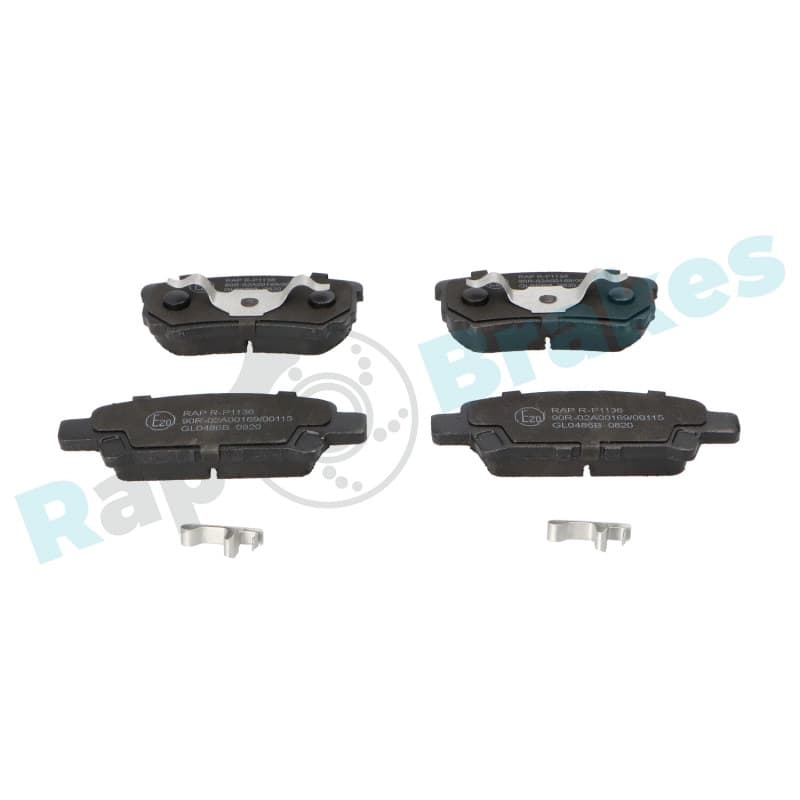 RAPBRAKES stabdžių trinkelių rinkinys, diskinis stabdys R-P1136
