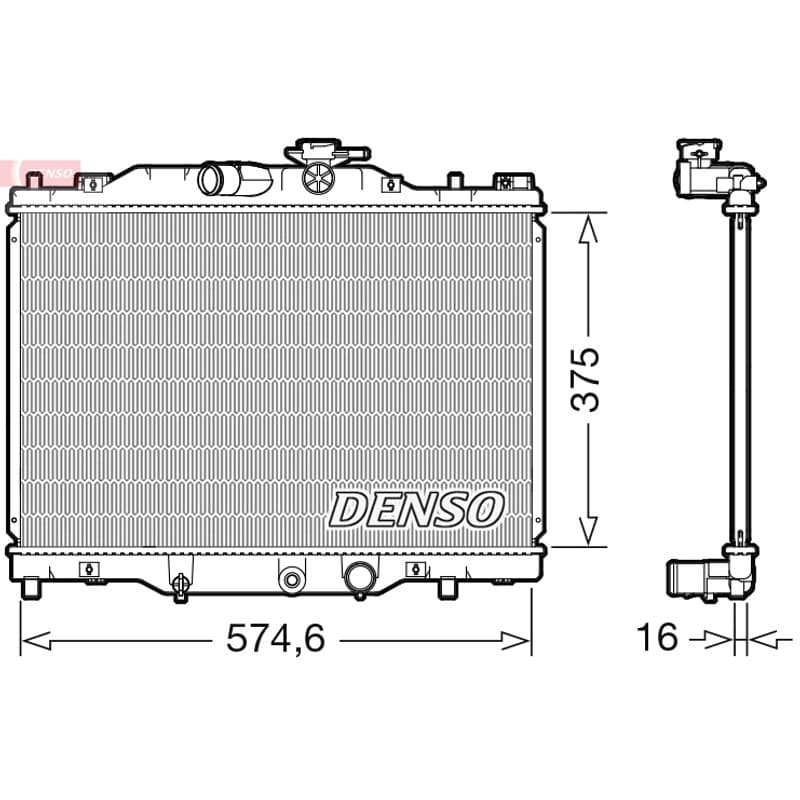 DENSO radiatorius, variklio aušinimas DRM44043