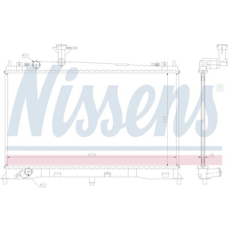 NISSENS radiatorius, variklio aušinimas 62462A