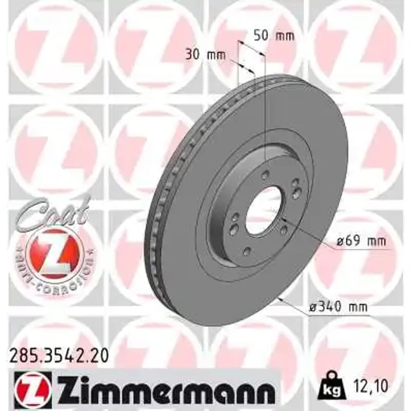 ZIMMERMANN stabdžių diskas 285.3542.20