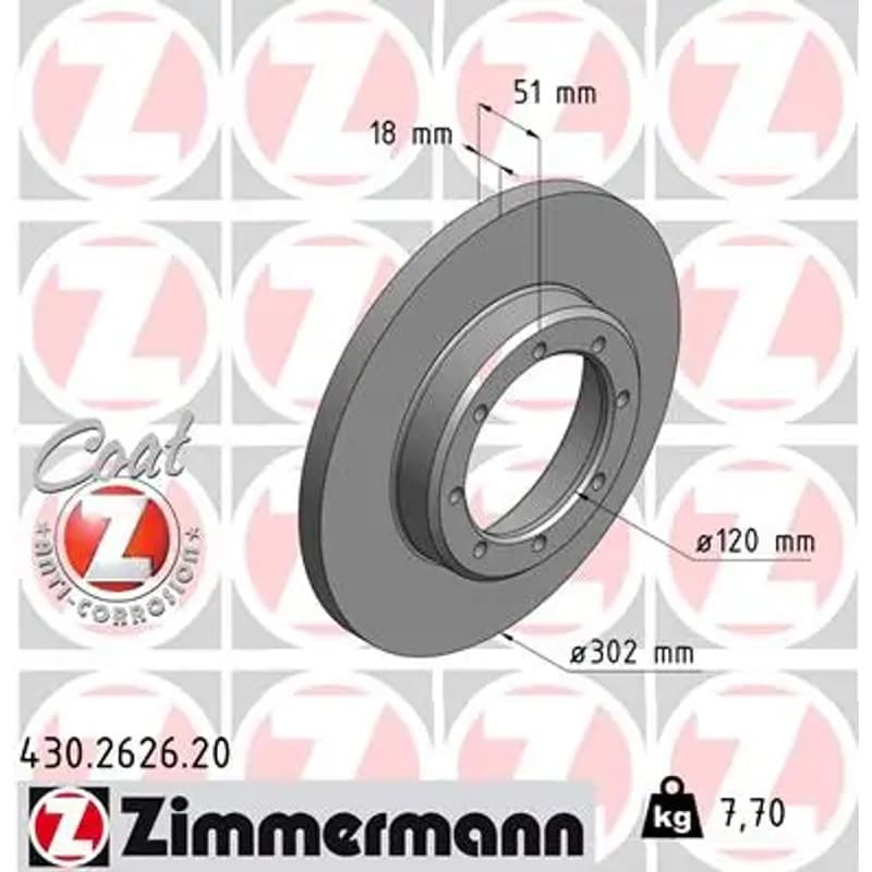 ZIMMERMANN stabdžių diskas 430.2626.20
