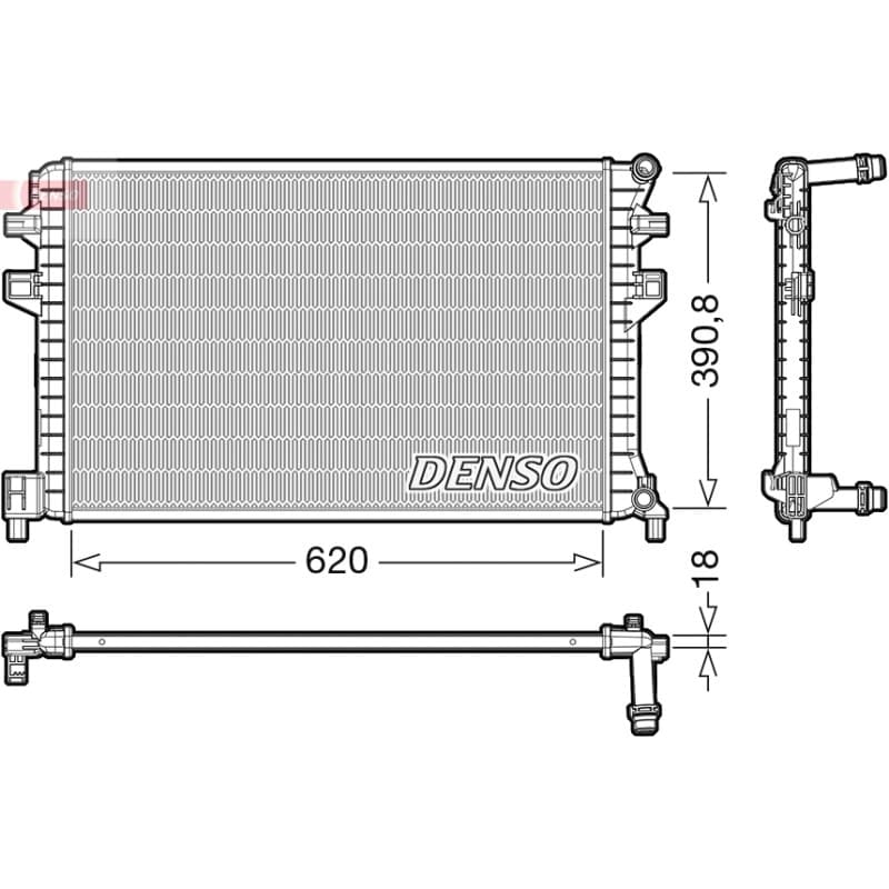 DENSO radiatorius, variklio aušinimas DRM02018