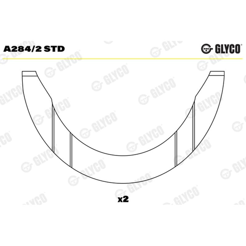 GLYCO atraminis tarpiklis, alkūninis velenas A284/2 STD