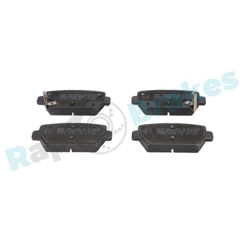 RAPBRAKES stabdžių trinkelių rinkinys, diskinis stabdys R-P1665