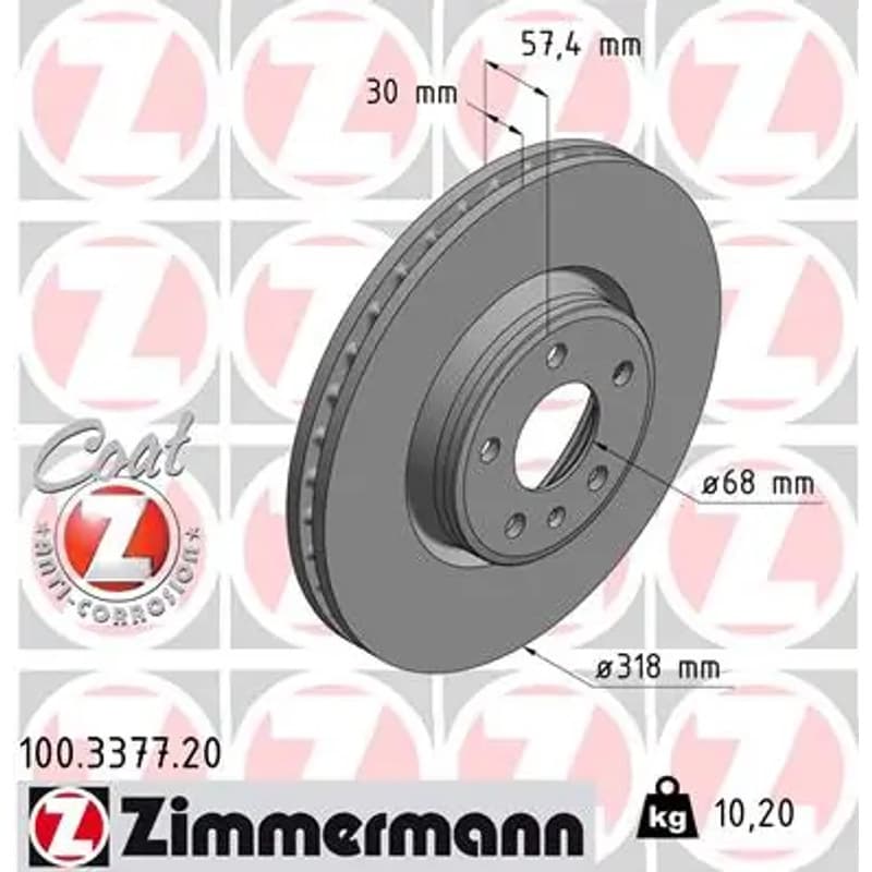 ZIMMERMANN stabdžių diskas 100.3377.20