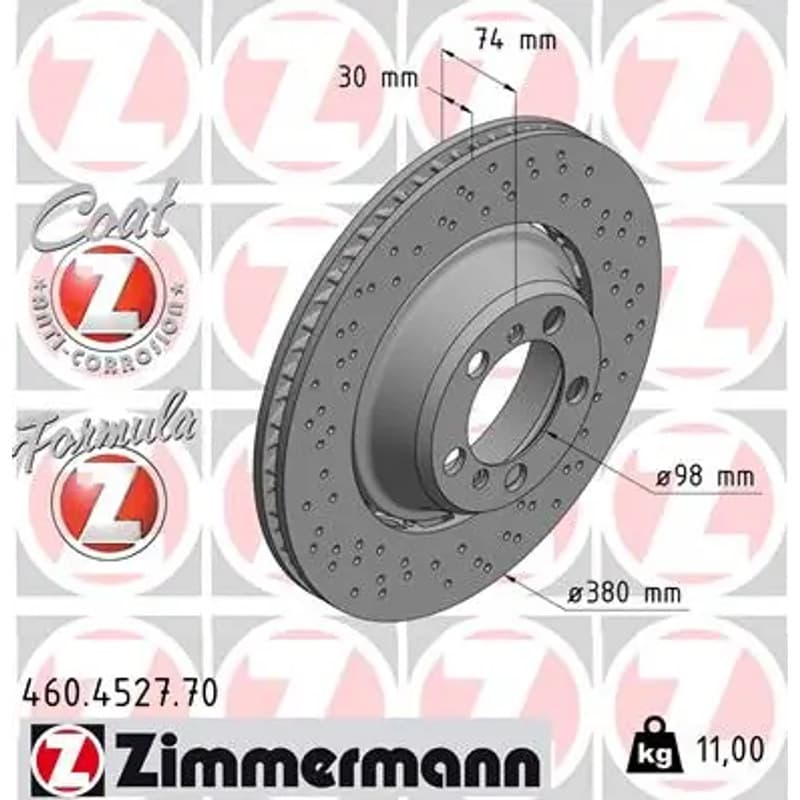 ZIMMERMANN stabdžių diskas 460.4527.70